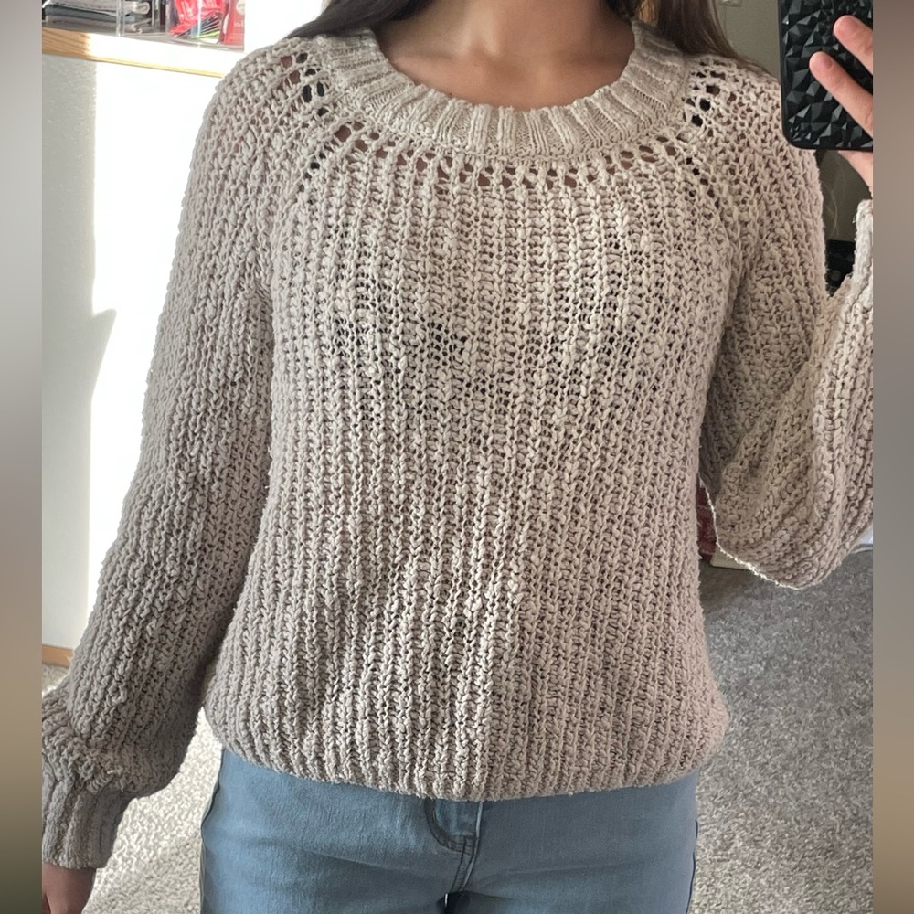 XS Aeropostale Beige Knit Sweater